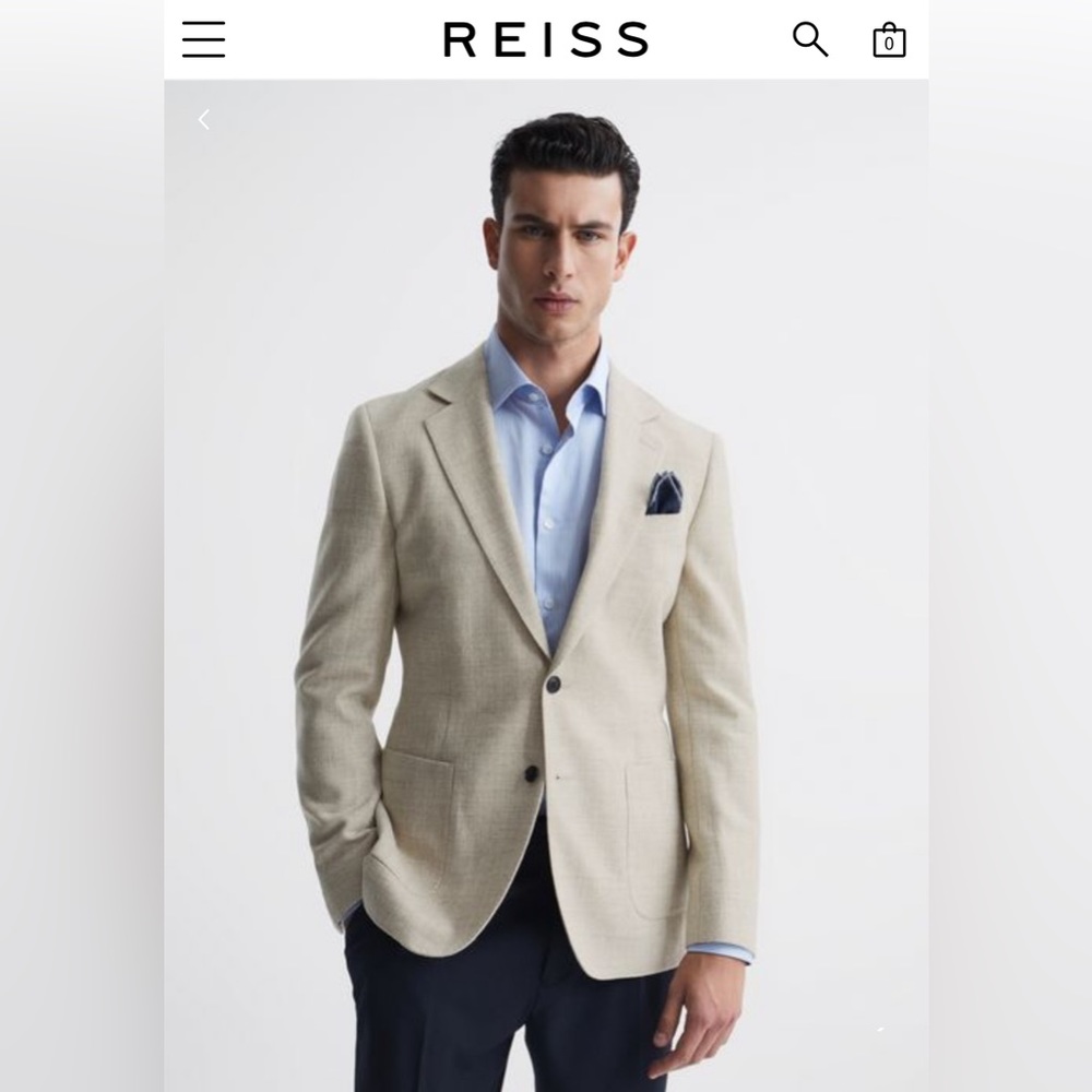 NWT Reiss 42R Tan Blazer